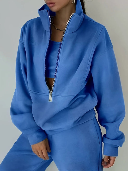 Urban Women'S 2-Piece Tracksuit Set | Street Casual & College Style | Fashion Aesthetic Sweatsuit for Young Women