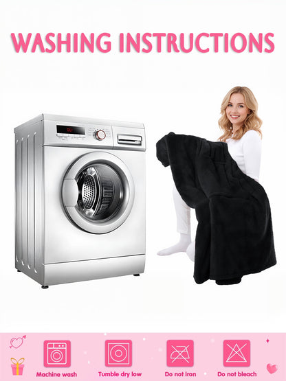 Wearable Blanket Hoodie Sweatshirt for Women and Men, Warm and Cozy Blanket Hoodie, Flannel Blanket with Sleeves and Giant Pocket